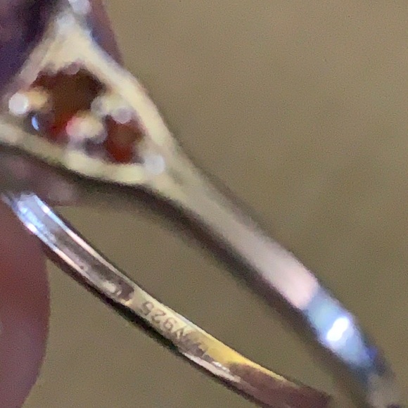 Made USA Delicate Beauty SS925 amethyst garnetRing - Picture 7 of 16